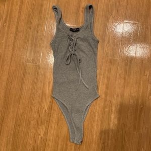 SHEIN Tops - Gray Bodysuit SHEIN Tops - Gray Bodysuit